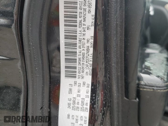 2015 Jeep Cherokee Limited z VIN 1C4PJMDS7FW740844, wystawiony jako Copart lot #55756605 z przebiegiem 77 446 mil mil oraz Szkoda całkowita • Salvage title. Historia ofert i sprzedaży dostępna na DreamBid. Obrazek 14.