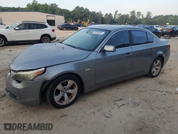 2005 BMW 5 Series 525i with VIN WBANA53525B863723, listed as a Copart auction lot 61230645 with 209,294 mi miles and Salvage title. Bid and sale history available at DreamBid. Image 1.