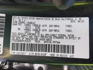 2023 Toyota Tacoma SR5 z VIN 3TMDZ5BN6PM153633, wystawiony jako IAAI lot #42353187 z przebiegiem 50 020 mil mil oraz . Historia ofert i sprzedaży dostępna na DreamBid. Obrazek 9.