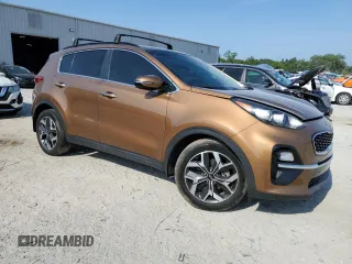 2021 Kia Sportage EX with VIN KNDPN3AC0M7854669, listed as a Copart auction lot 57829275 with 48,520 mi miles and Salvage title. Bid and sale history available at DreamBid. Image 4.