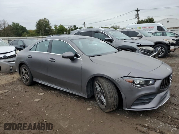 2021 Mercedes-Benz CLA with VIN W1K5J4HBXMN154245, listed as a Copart auction lot 72768224 with 16,737 mi miles and Salvage Title. Bid and sale history available at carsss.com. Image 4.