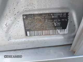 2006 BMW 3 Series 325i с VIN WBAVB13596KX63108, выставлен на аукционе IAAI как лот 42047192 с пробегом Не указан миль и . История ставок и продаж доступна на DreamBid. Изображение 9.