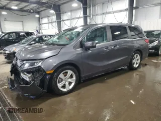 2019 Honda Odyssey EX with VIN 5FNRL6H53KB002850, listed as a Copart auction lot 46446265 with 57,278 mi miles and Salvage Title. Bid and sale history available at carsss.com. Image 1.