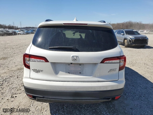 2022 Honda Pilot Sport with VIN 5FNYF6H38NB096312, listed as a Copart auction lot 46222245 with 65,520 mi miles and Salvage Title. Bid and sale history available at carsss.com. Image 6.
