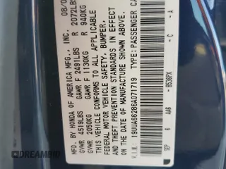 2006 Acura TL with VIN 19UUA66286A071719, listed as a Copart auction lot 47877625 with 187,398 mi miles and Salvage Title. Bid and sale history available at carsss.com. Image 14.