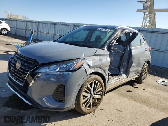 2023 Nissan Kicks SV with VIN 3N1CP5CV0PL551526, listed as a Copart auction lot 49707195 with 8,371 mi miles and Salvage Title. Bid and sale history available at DreamBid. Image 1.
