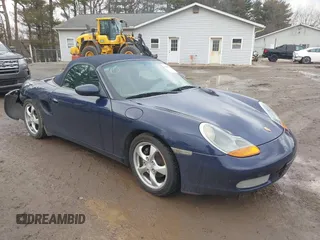 2001 Porsche Boxster with VIN WP0CA29831U627185, listed as a IAAI auction lot 41687490 with 65,349 mi miles. Bid and sale history available at carsss.com. Image 1.