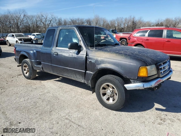 2002 Ford Ranger XL Fleet with VIN 1FTYR44UX2TA29455, listed as a Copart auction lot 46596235 with 115,901 mi miles and Salvage Title. Bid and sale history available at carsss.com. Image 4.
