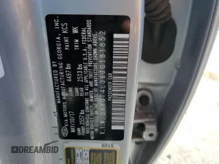 2018 Kia Optima LX with VIN 5XXGT4L36JG181852, listed as a Copart auction lot 64071225 with 51,962 mi miles and Salvage title. Bid and sale history available at DreamBid. Image 12.