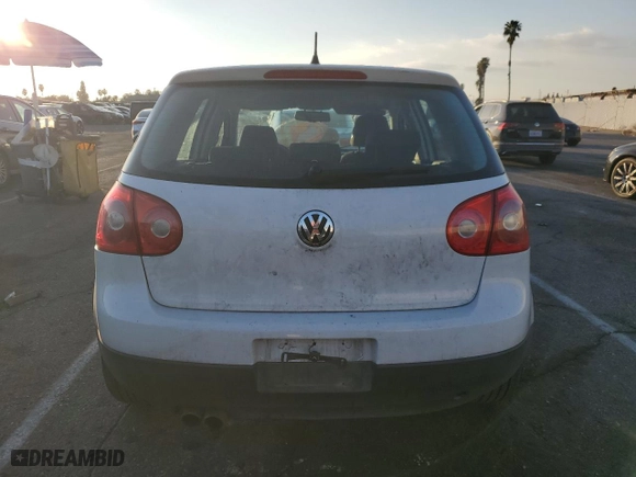 2009 Volkswagen Rabbit S with VIN WVWDB71KX9W028483, listed as a Copart auction lot 89188435 with 156,605 mi miles and Salvage Title. Bid and sale history available at carsss.com. Image 6.