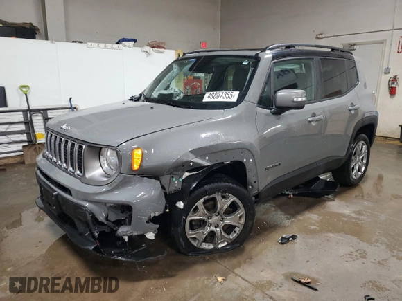 2020 Jeep Renegade Limited with VIN ZACNJBD17LPL95002, listed as a Copart auction lot 48807355 with 35,226 mi miles and Salvage title. Bid and sale history available at DreamBid. Image 1.
