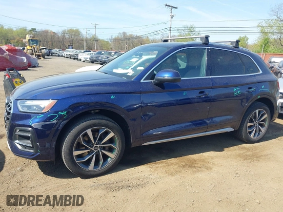 2021 Audi Q5 Premium Plus with VIN WA1BAAFY9M2025847, listed as a IAAI auction lot 42094549 with 101,517 mi miles and . Bid and sale history available at DreamBid. Image 6.
