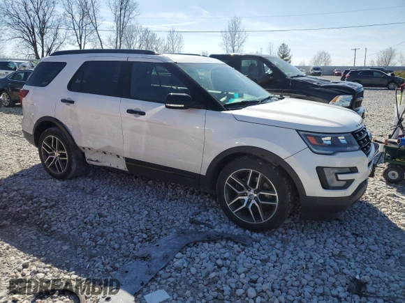 2016 Ford Explorer Sport with VIN 1FM5K8GT3GGC12418, listed as a Copart auction lot 53254395 with 135,186 mi miles and Salvage title. Bid and sale history available at DreamBid. Image 4.
