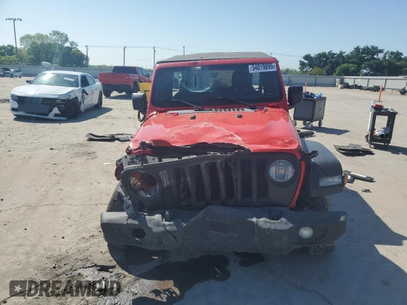 2020 Jeep Wrangler Unlimited Sport с VIN 1C4HJXDG6LW278287, выставлен на аукционе Copart как лот 54019895 с пробегом 60 156 миль миль и Списание • Salvage title. История ставок и продаж доступна на DreamBid. Изображение 5.