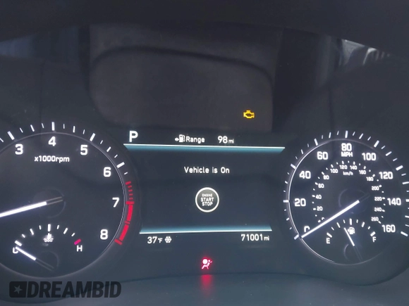 2019 Genesis G80 Sport with VIN KMTFN4JB9KU321079, listed as a IAAI auction lot 41822859 with 71,001 mi miles and . Bid and sale history available at carsss.com. Image 7.