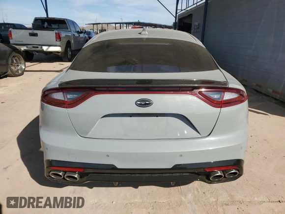 2019 Kia Stinger GT1 with VIN KNAE45LC6K6064795, listed as a Copart auction lot 44759325 with 70,743 mi miles and Salvage Title. Bid and sale history available at DreamBid. Image 6.