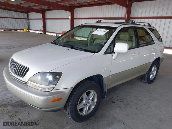 1999 Lexus RX 300 Luxury SUV with VIN JT6HF10UXX0020400, listed as a IAAI auction lot 41866556 with 237,899 mi miles. Bid and sale history available at carsss.com. Image 2.