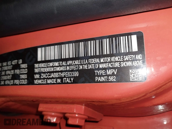 2017 Jeep Renegade Altitude с VIN ZACCJABB7HPE63399, выставлен на аукционе IAAI как лот 41635030 с пробегом 90 184 миль миль и . История ставок и продаж доступна на DreamBid. Изображение 9.