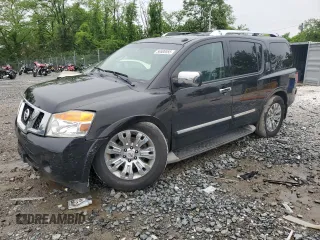 2015 Nissan Armada Platinum z VIN 5N1AA0NC1FN601400, wystawiony jako Copart lot #56500055 z przebiegiem 87 787 mil mil oraz Szkoda całkowita • Salvage title. Historia ofert i sprzedaży dostępna na DreamBid. Obrazek 1.