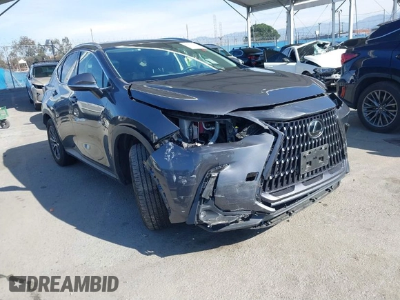 2023 Lexus NX with VIN 2T2GGCEZ4PC021190, listed as a IAAI auction lot 41579243 with 40,842 mi miles. Bid and sale history available at carsss.com. Image 1.