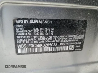 2019 BMW M5 Competition z VIN WBSJF0C58KB285038, wystawiony jako Copart lot #80848684 z przebiegiem 70 304 mil mil oraz Szkoda całkowita • Salvage title. Historia ofert i sprzedaży dostępna na DreamBid. Obrazek 14.
