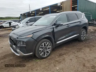 2023 Hyundai Santa Fe Calligraphy z VIN 5NMS5DAL8PH501030, wystawiony jako Copart lot #59320305 z przebiegiem 35 178 mil mil oraz Szkoda całkowita • Salvage title. Historia ofert i sprzedaży dostępna na DreamBid. Obrazek 1.