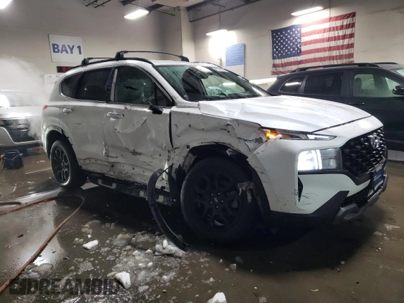 2022 Hyundai Santa Fe XRT with VIN 5NMS6DAJ4NH404478, listed as a Copart auction lot 45760005 with 27,340 mi miles and Salvage Title. Bid and sale history available at carsss.com. Image 4.