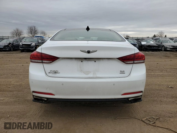 2017 Genesis G80 3.8L with VIN KMHGN4JE0HU180405, listed as a Copart auction lot 49168515 with 133,751 mi miles and Clean Title. Bid and sale history available at DreamBid. Image 6.