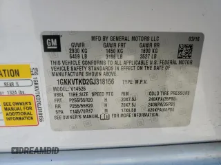 2016 GMC Acadia Denali with VIN 1GKKVTKD2GJ318156, listed as a Copart auction lot 49476315 with 170,372 mi miles and Salvage Title. Bid and sale history available at carsss.com. Image 14.