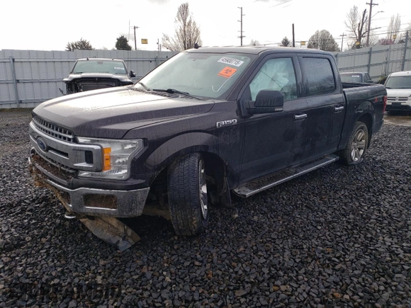 2018 Ford F-150 XL with VIN 1FTEW1EP5JFA02664, listed as a Copart auction lot 45900715 with 105,838 mi miles and Salvage Title. Bid and sale history available at carsss.com. Image 1.