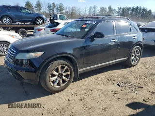 2008 Infiniti FX35 with VIN JNRAS08W28X204311, listed as a Copart auction lot 45202035 with 0 mi miles and Salvage Title. Bid and sale history available at carsss.com. Image 1.