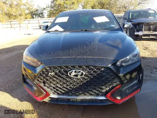 2021 Hyundai Veloster N with VIN KMHT36AH3MU010222, listed as a IAAI auction lot 41754524 with 25,128 mi miles. Bid and sale history available at carsss.com. Image 6.