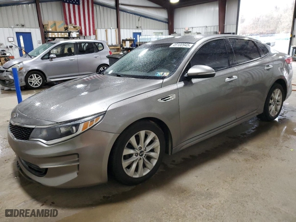 2016 Kia Optima EX with VIN 5XXGU4L35GG088830, listed as a Copart auction lot 49100945 with 114,234 mi miles and Salvage Title. Bid and sale history available at carsss.com. Image 1.