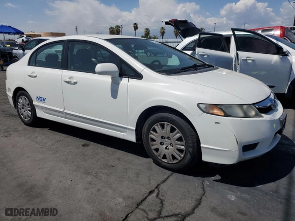 2009 Honda Civic Sdn GX with VIN 1HGFA46599L000366, listed as a Copart auction lot 51542655 with 143,637 mi miles and Salvage Title. Bid and sale history available at carsss.com. Image 4.