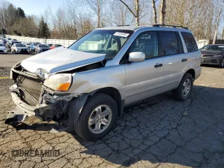 2003 Honda Pilot EX with VIN 2HKYF18403H554922, listed as a Copart auction lot 47303685 with 186,879 mi miles and Salvage Title. Bid and sale history available at carsss.com. Image 1.