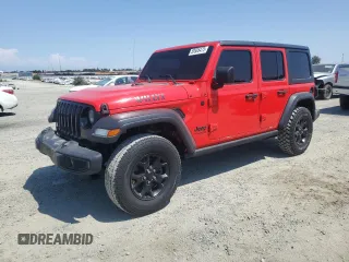 2021 Jeep Wrangler Unlimited Freedom z VIN 1C4HJXDN1MW528776, wystawiony jako Copart lot #59585475 z przebiegiem 97 122 mil mil oraz Czysty tytuł • Clean title. Historia ofert i sprzedaży dostępna na DreamBid. Obrazek 1.