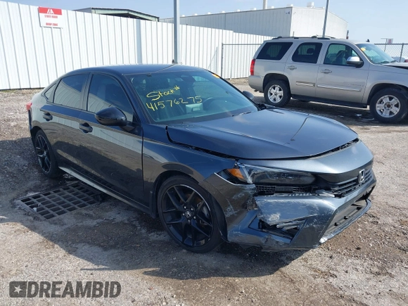 2024 Honda Civic Sport with VIN 2HGFE2F58RH526395, listed as a IAAI auction lot 41576275 with 14,692 mi miles and . Bid and sale history available at DreamBid. Image 1.