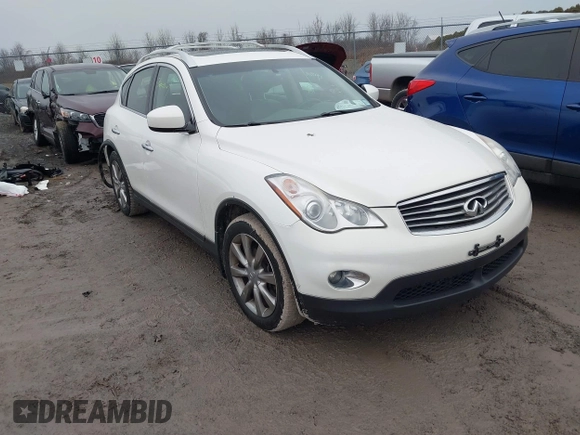 2012 Infiniti EX Journey with VIN JN1AJ0HR0CM452602, listed as a IAAI auction lot 41131345 with 108,046 mi miles. Bid and sale history available at carsss.com. Image 1.