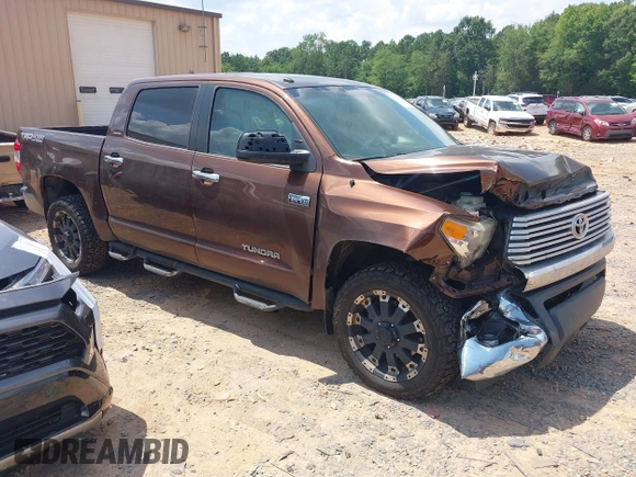 2014 Toyota Tundra Limited with VIN 5TFHW5F19EX400636, listed as a IAAI auction lot 42626818 with 267,402 mi miles and . Bid and sale history available at DreamBid. Image 1.
