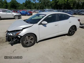 2020 Nissan Sentra SV with VIN 3N1AB8CV4LY215043, listed as a Copart auction lot 52383915 with 85,770 mi miles and Non Repairable. Bid and sale history available at carsss.com. Image 1.