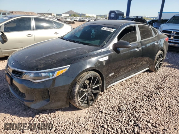 2018 Kia Optima Hybrid Premium with VIN KNAGT4LE0J5023087, listed as a Copart auction lot 47190355 with 90,904 mi miles and Salvage Title. Bid and sale history available at carsss.com. Image 1.