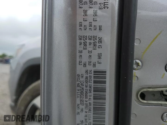 2019 Jeep Cherokee Limited with VIN 1C4PJMDX6KD216537, listed as a Copart auction lot 61259515 with 59,422 mi miles and Salvage title. Bid and sale history available at DreamBid. Image 13.