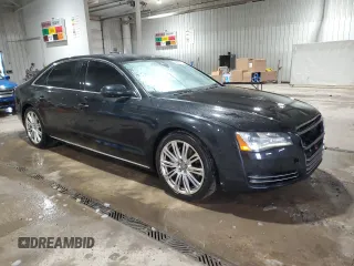 2013 Audi A8 L 3.0L with VIN WAURGAFD1DN000436, listed as a Copart auction lot 44382755 with 138,900 mi miles and Salvage Title. Bid and sale history available at carsss.com. Image 4.