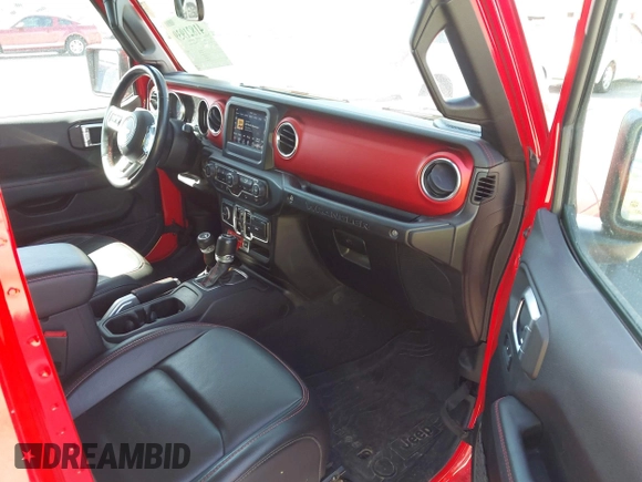 2020 Jeep Wrangler Unlimited Rubicon with VIN 1C4HJXFG3LW186387, listed as a IAAI auction lot 41821939 with 45,691 mi miles and . Bid and sale history available at DreamBid. Image 5.