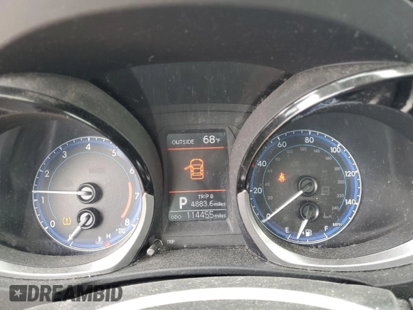 2014 Toyota Corolla L with VIN 5YFBURHE5EP061942, listed as a Copart auction lot 54743145 with 114,455 mi miles and Salvage title. Bid and sale history available at DreamBid. Image 9.
