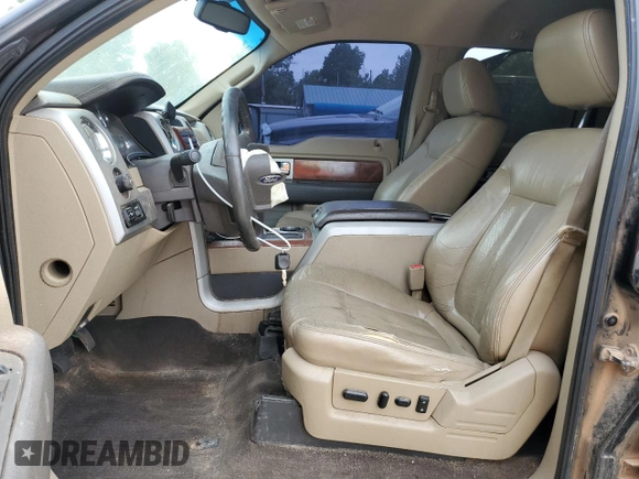 2009 Ford F-150 XL with VIN 1FTPW14V69FB18458, listed as a Copart auction lot 55684195 with 338,034 mi miles and Salvage title. Bid and sale history available at DreamBid. Image 7.