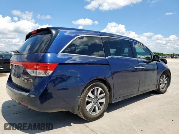2014 Honda Odyssey Touring with VIN 5FNRL5H97EB037439, listed as a Copart auction lot 62782035 with 153,315 mi miles and Salvage title. Bid and sale history available at DreamBid. Image 3.