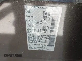 2015 Nissan Pathfinder SV with VIN 5N1AR2MN9FC673089, listed as a IAAI auction lot 42252431 with Not provided miles and . Bid and sale history available at DreamBid. Image 9.