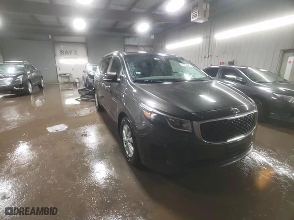 2017 Kia Sedona LX with VIN KNDMB5C13H6324713, listed as a Copart auction lot 48793645 with 87,493 mi miles and Salvage Title. Bid and sale history available at carsss.com. Image 15.