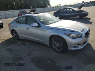 2017 Infiniti Q50 Premium with VIN JN1EV7AP4HM739472, listed as a Copart auction lot 57230925 with 88,352 mi miles and Salvage title. Bid and sale history available at DreamBid. Image 4.